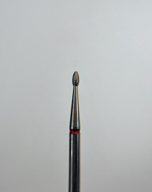 Punta Diamantata Gemma Appuntita, Rosso - STALEKS, diametro 1.6mm - lunghezza punta 3.4mm