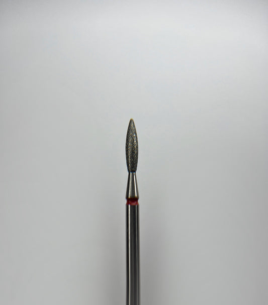 Punta Diamantata, Fiamma Appuntita, Rossa - STALEKS, 2.3 mm diametro - 10mm lunghezza punta